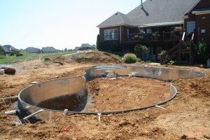 in-ground free-form pool construction