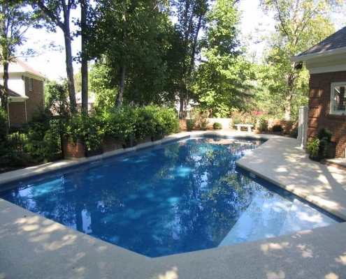 an in-ground pool