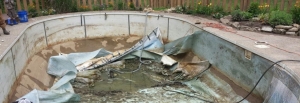 pool liner removal