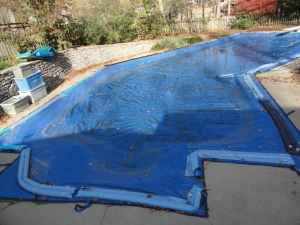 Pool cover with secured edges